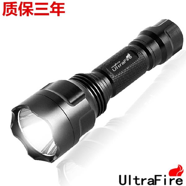 ULtraFire C8强光手电筒充电进口LED高亮远射户外骑行防水家用灯