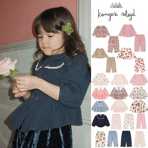 5Z清仓  丹麦Konges Slojd FW25秋冬女宝印花上衣长裤