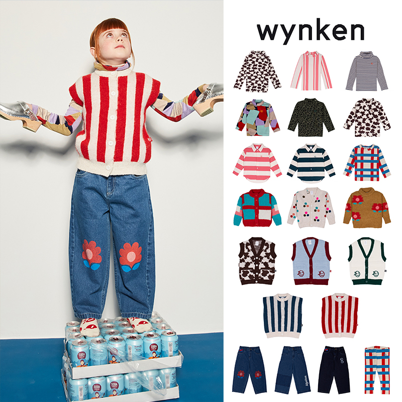 5Z  英国 Wynken FW24秋冬儿童打底衫马甲开衫牛仔裤