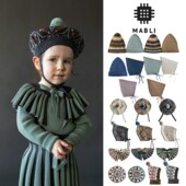 mabli 3件5折 英国 FW24秋冬羊毛系带精灵帽贝雷帽披肩衣领