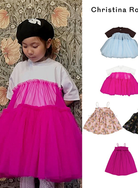 3件5折 Christina Rohde SS25女宝吊带裙纱纱连衣裙公主裙