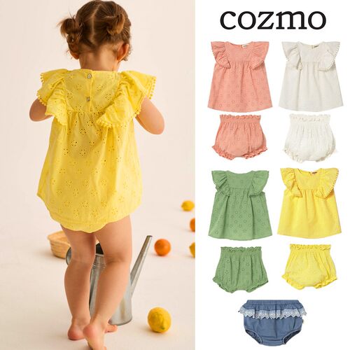 5Z 西班牙COZMO SS26女宝宝小飞袖连衣裙花苞裤6M-2Y
