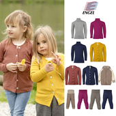 高领T恤打底裤 德国ENGEL FW23秋冬儿童羊毛开衫