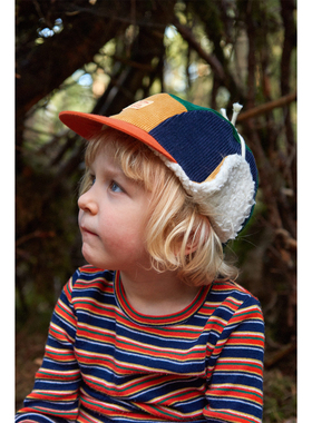 3件4折不换退 newkidsinthehouse FW22 儿童宝宝护耳灯芯绒棒球帽