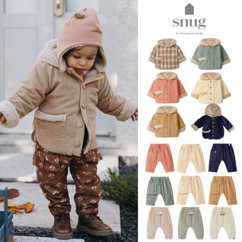 葡萄牙snug FW26秋冬秋冬儿童灯芯绒棉服外套长裤