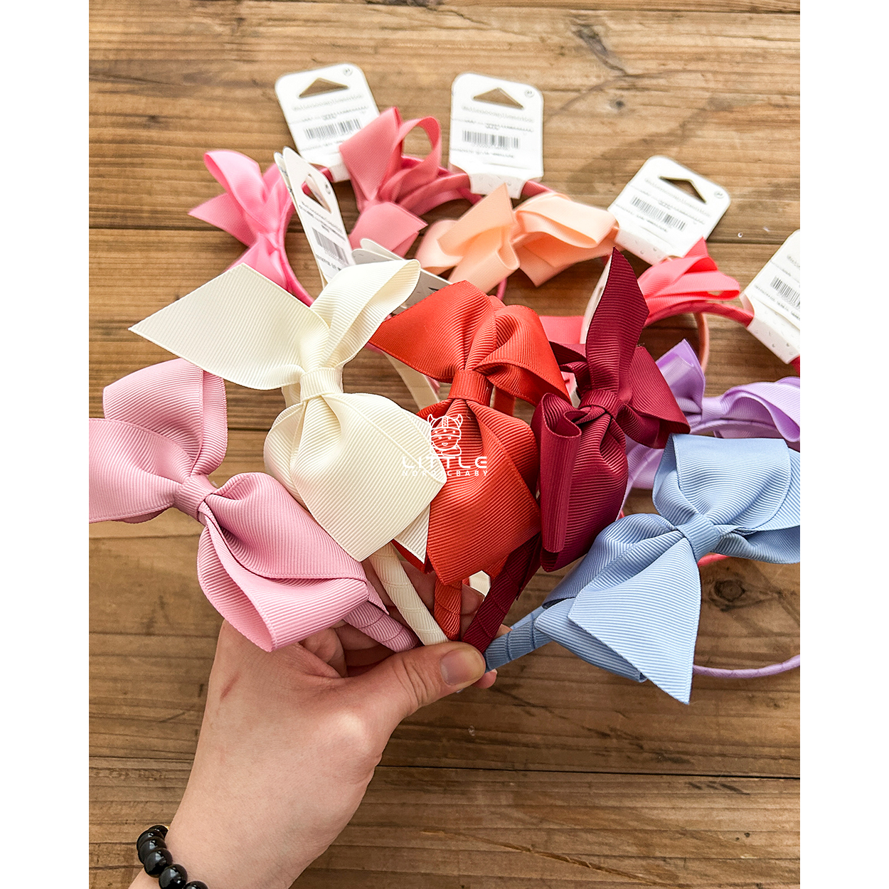 siena蝴蝶结绒球水果发箍头花