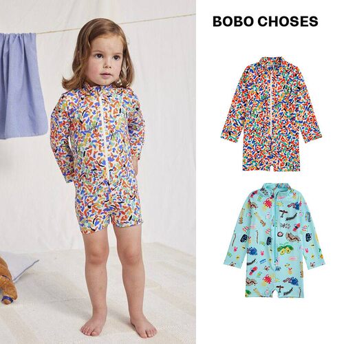 直播 西班牙bobo choses  春夏男女宝防晒长袖连体泳衣