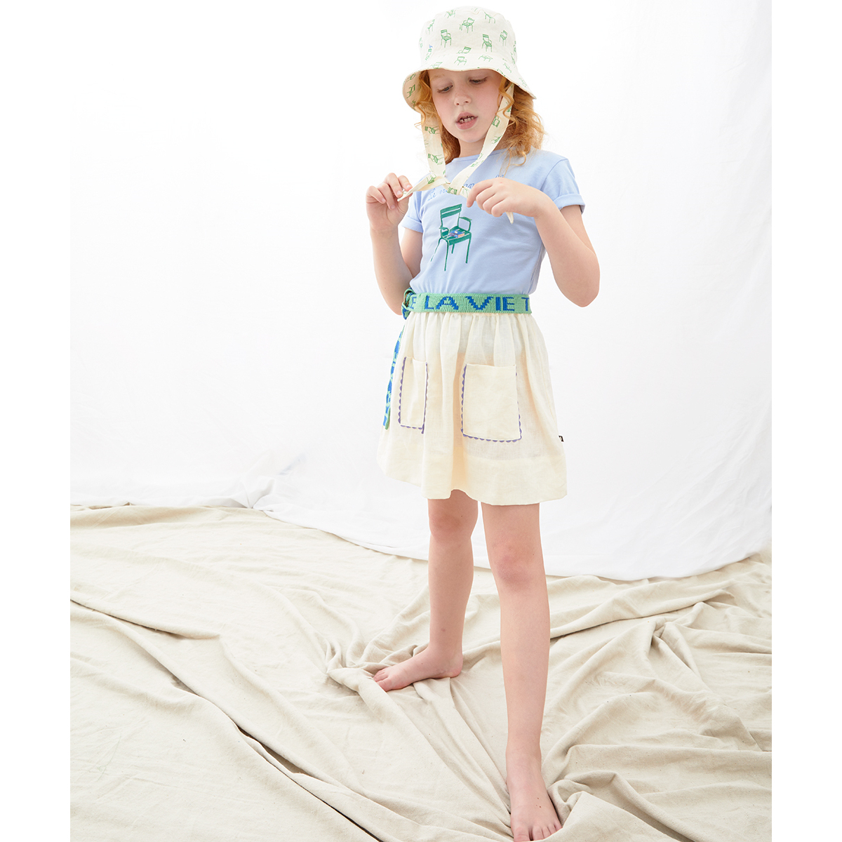 花边领上衣短裙连衣裙oeuf春夏