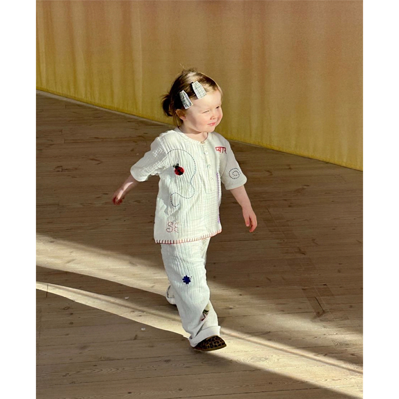 3件5折 现货Sissel Edelbo SS24儿童短袖外套夹克马甲裤子