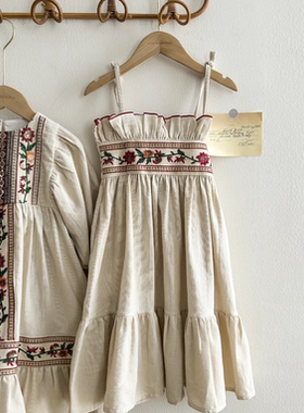 3件5折 西班牙belle chiara SS25女宝宝亲子妈妈款连衣裙