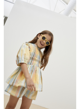 3件4折不换退 the new society SS23春夏女宝T恤吊带短裙裤子帽子