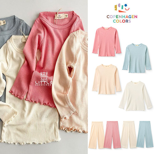 直播  Copenhagen Colors 春夏儿童木耳边套头衫阔腿裤