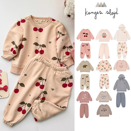 3Z清仓 现货 丹麦 Konges Slojd FW24男女童有机棉卫衣卫裤