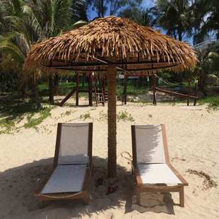 仿真茅草伞户外沙滩公园家用遮阳伞旅游区海边景观伞人造茅草凉亭