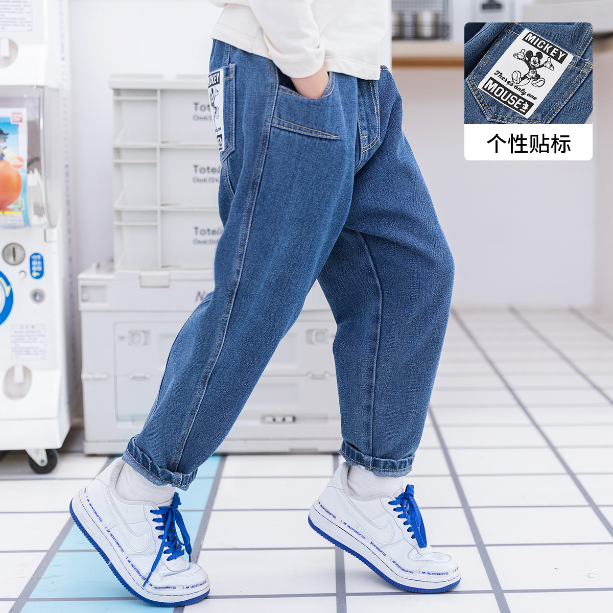 迪士尼牛仔裤卡通时尚