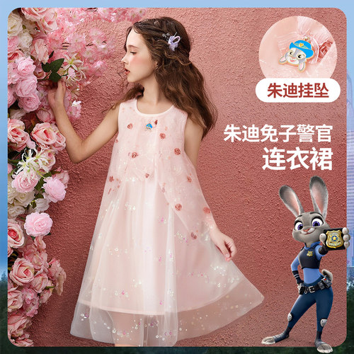 迪士尼朱迪兔子警官女童连衣裙