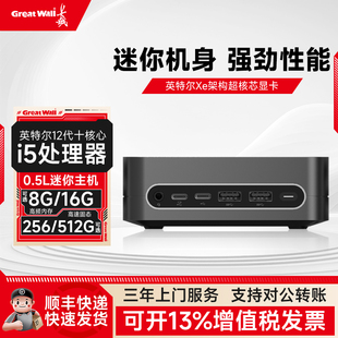 电脑商用办公家用娱乐12代酷睿i5台式 Great 迷你主机台式 M501 机整机 Wall长城