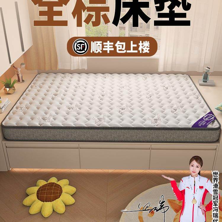 天然椰棕床垫偏硬+乳胶软硬适中1.8m1.5米老人腰酸疼床垫护
