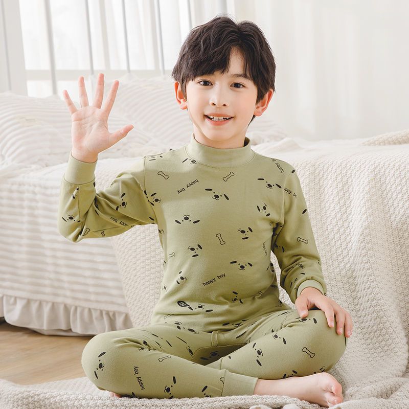 正品亲子儿童秋衣秋裤套装纯棉男女童秋衣秋裤全棉中大童内衣小孩