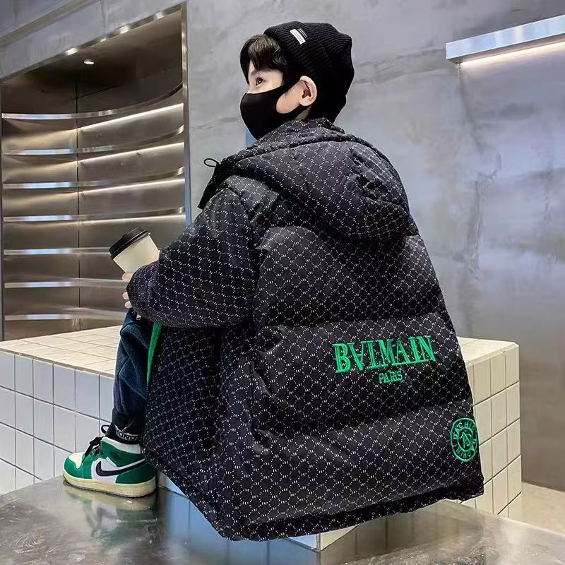 正品亲子男童冬季加厚羽绒棉服儿童2026新款洋气韩版棉衣外套男孩