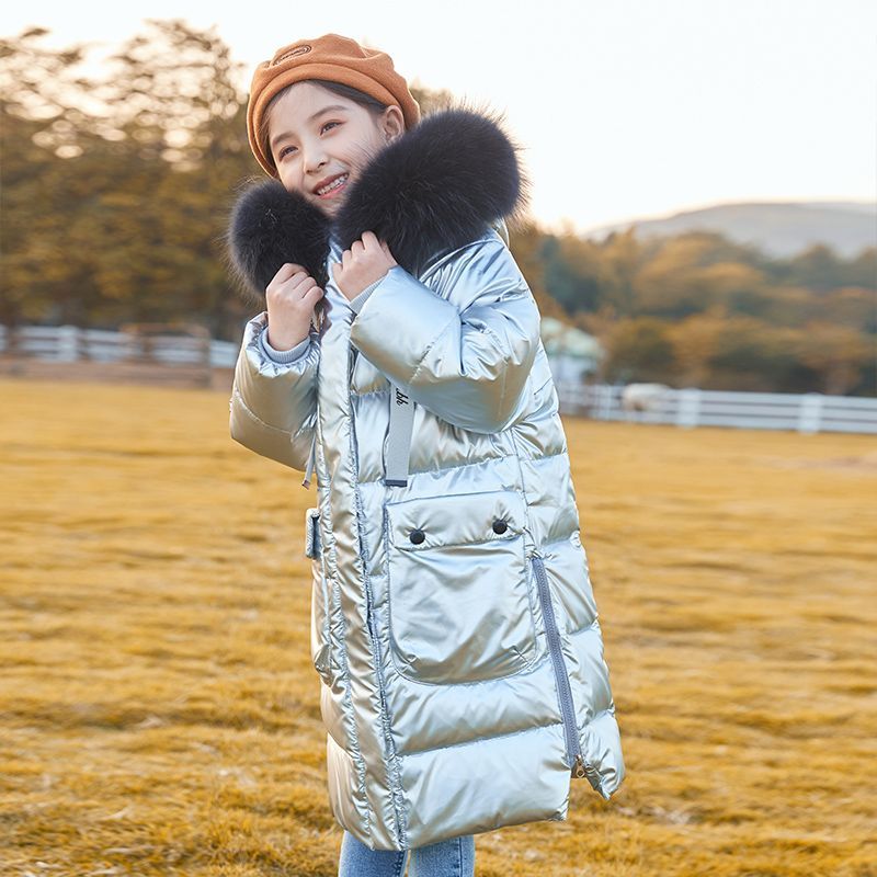 品牌童装儿童冬季三防长款羽绒服