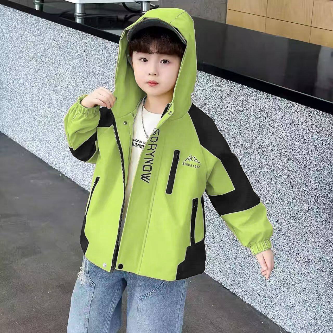 正品亲子烈童男童春季外套2026新款小男孩春秋款韩版酷帅时尚防风