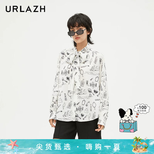 urlazh/有兰法式蝴蝶结衬衫