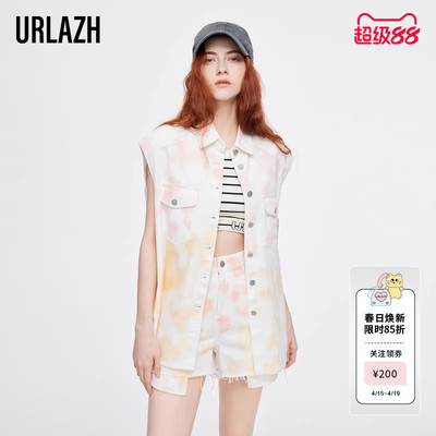 URLAZH/有兰纯棉休闲牛仔背心