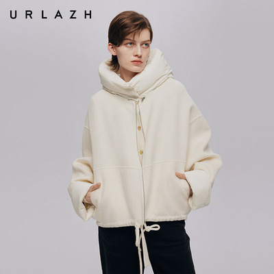 有兰可拆卸式羽绒拼接大衣