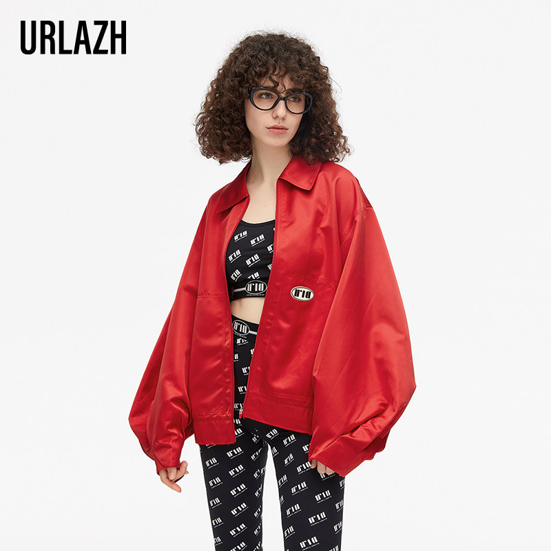 URLAZH/有兰红色风衣外套