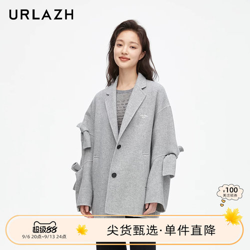 urlazh/有兰气质蝴蝶结大衣