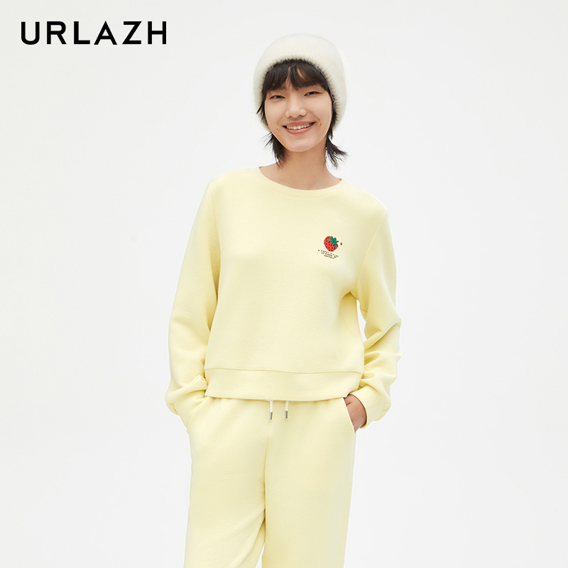 urlazh/有兰休闲宽松圆领卫衣
