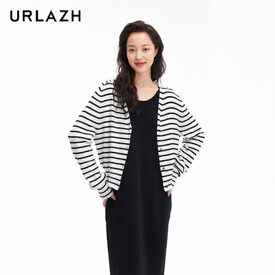 urlazh/有兰经典简约条纹开衫