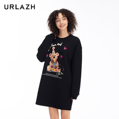 urlazh/有兰抱抱熊卫衣裙