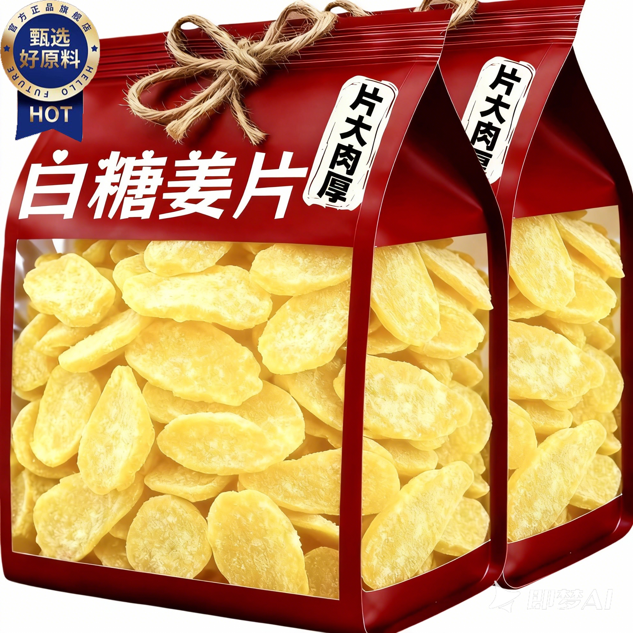 【暖胃祛湿寒】纯手工白糖姜片