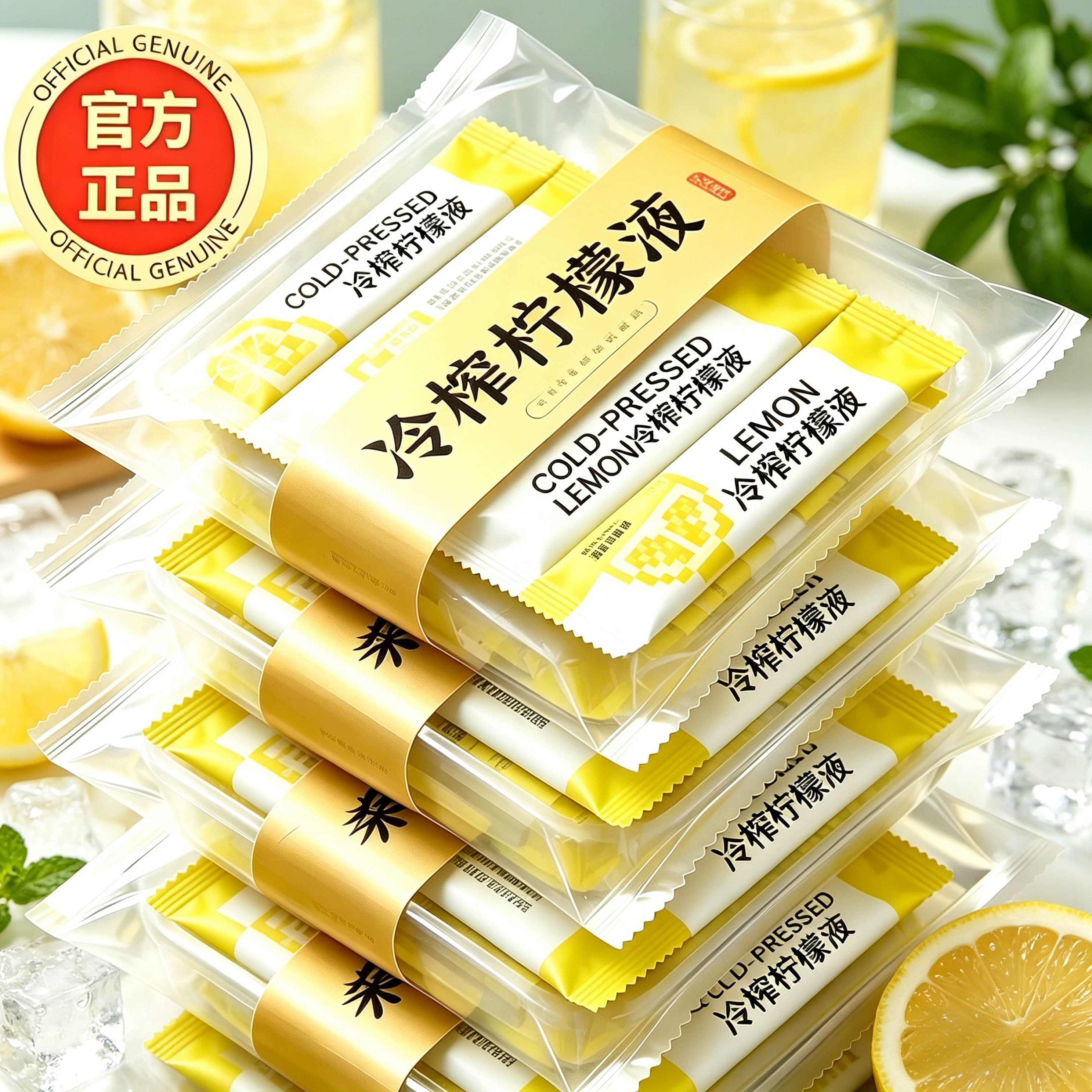 农科院冷榨柠檬汁0糖0脂浓缩柠檬液独立小包装NFC饮料官方旗舰店