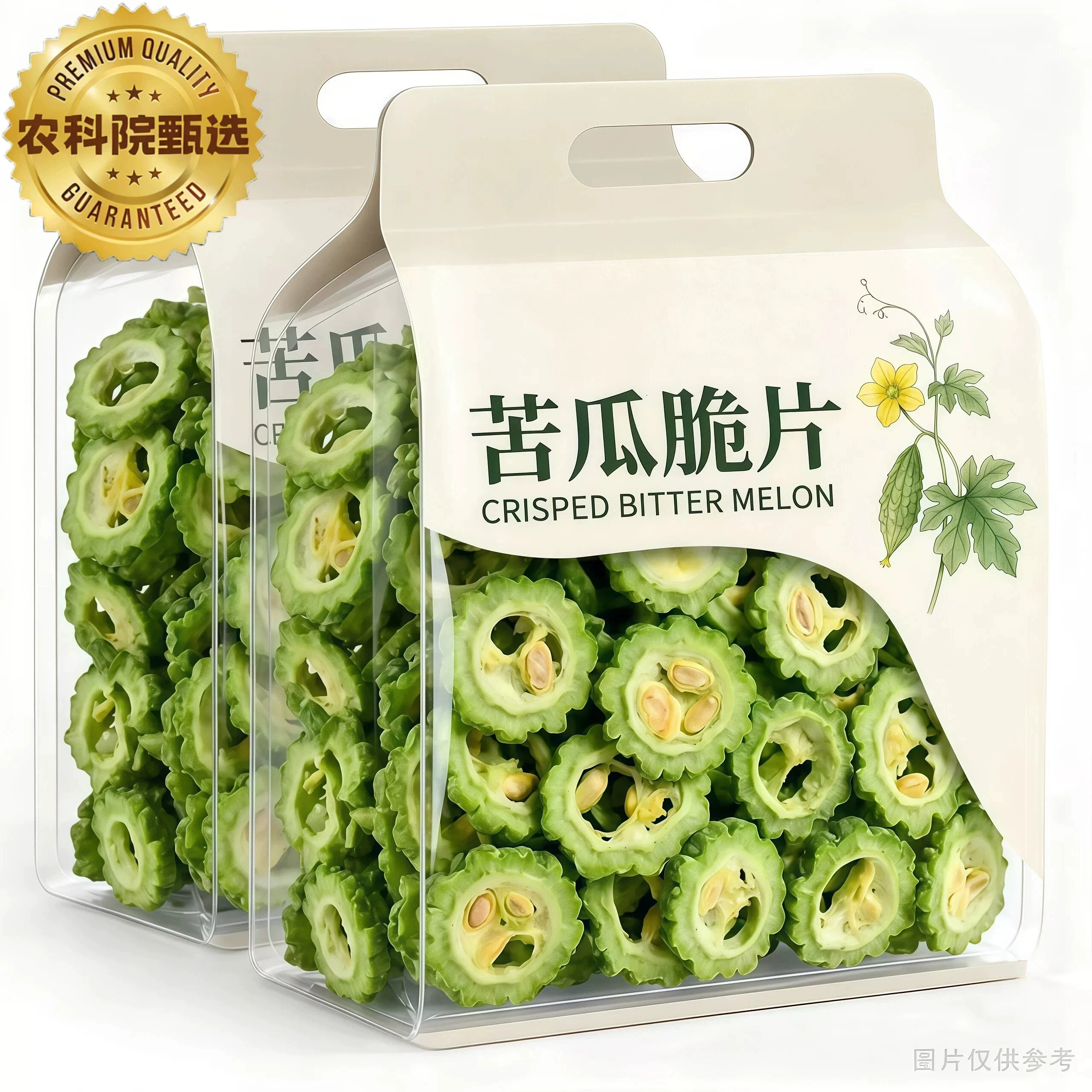 苦瓜脆片即食无添加脱水冻干蔬菜果干解馋休闲零食小吃官方旗舰店
