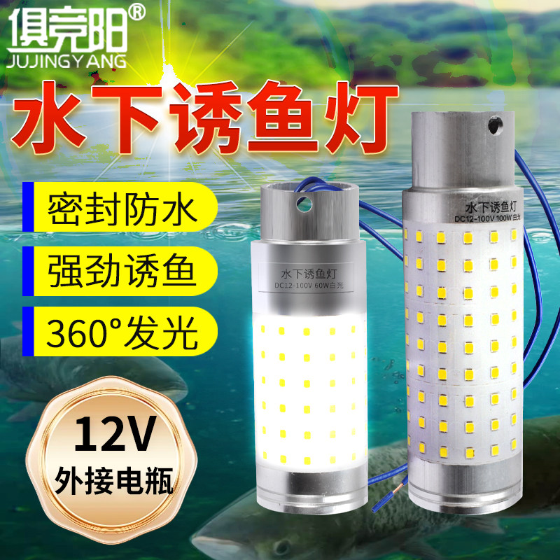 俱竞阳外接12V摔下诱鱼灯集鱼灯
