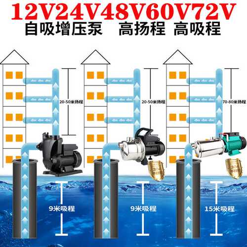 ll直流无刷不锈钢自吸泵12V24V48V60V电瓶泵农用水井抽水机泵抽油