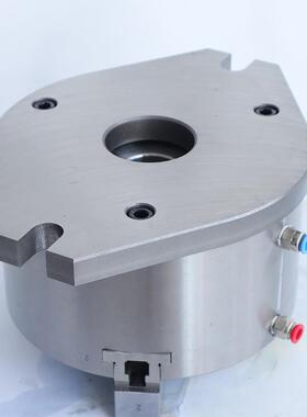 B0K50KL比铣优特立式中空三爪气卡盘 加工中心钻床用动 液BK500KL