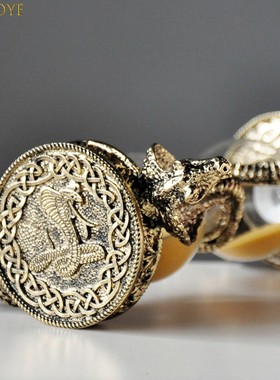 噬焰金属沙漏15分钟计时器蛇形创意摆件家居装饰品送Y男士女友礼