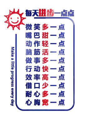 企业文化墙励志标语墙贴公司办公室背景墙面装饰立体每Z天进步一