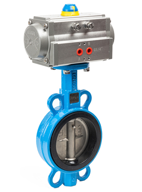 D671X-1e6 气动对夹式蝶阀AT气动快速切断阀DN100 150 200 250 30