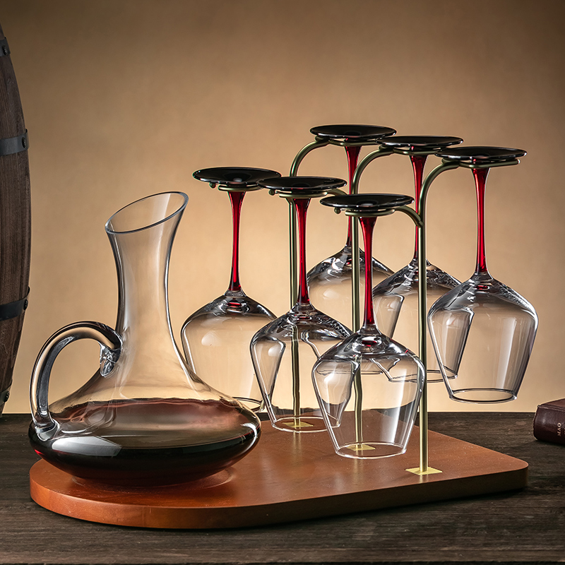 轻奢高档大号勃艮第红酒杯套装家用水晶玻璃O葡萄酒杯高脚杯子酒