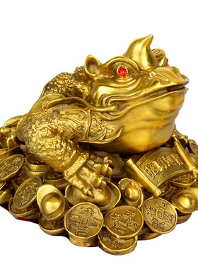 铜金蟾摆件三足蟾K蜍店铺开业礼品