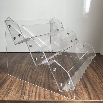 高档多功能亚克力粉饼架化w妆品潮玩手办桌面阶梯收纳架展示架盒