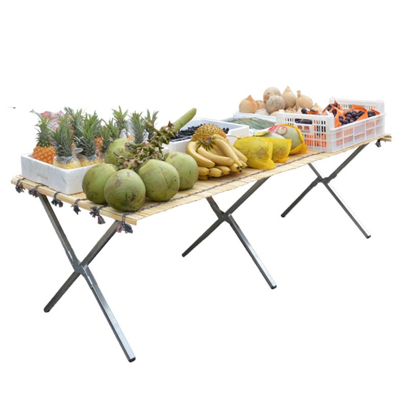 地摊架子摆货架竹席摆摊桌子设备便携夜市摊位折V叠架伸缩展示架
