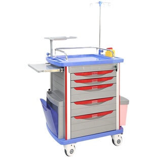 医用抢救车急救车小推车换药车送药车护理L车塑料医院诊所带复苏