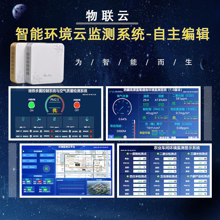 气质量BOAIR-CX检测仪学校PM25空能环境监测系统电脑大屏显示智远
