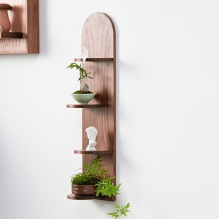 素风中古墙面装饰架创意民宿背景B墙绿植架壁挂遮丑实木墙上置物